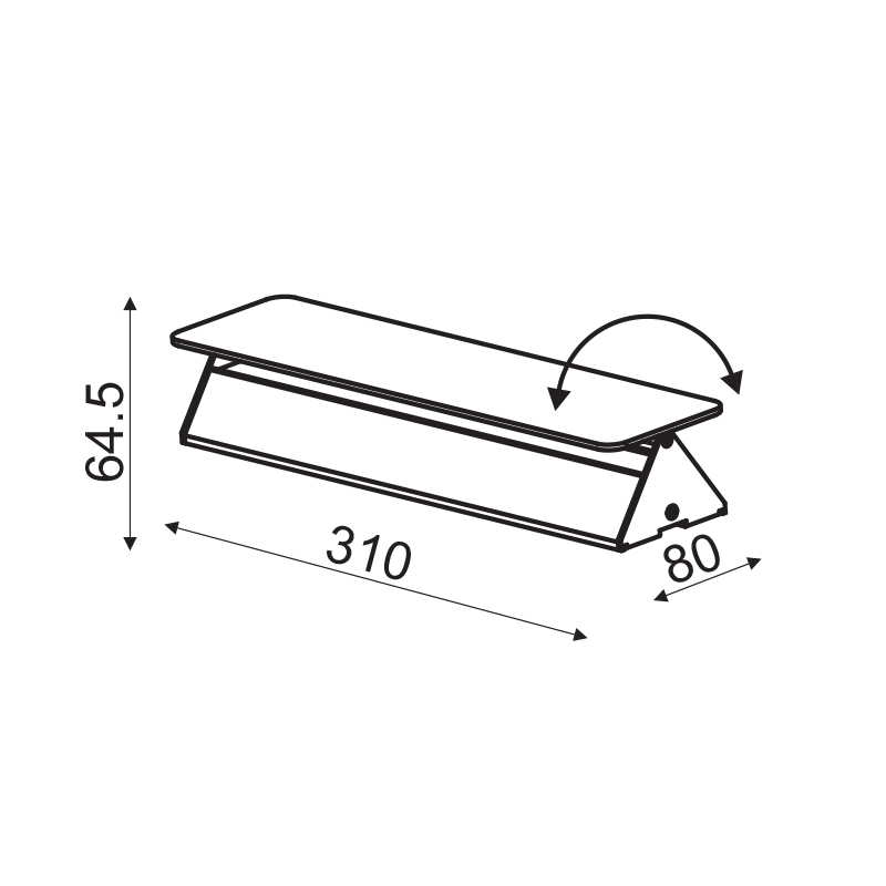 ΕΠΙΤΟΙΧΟ Φ/Σ LED 10W 3000K ΑΛΟΥΜΙΝΙΟ ΛΕΥΚΟ 31X8X5,5CM PYRAMID - ledmania.gr
