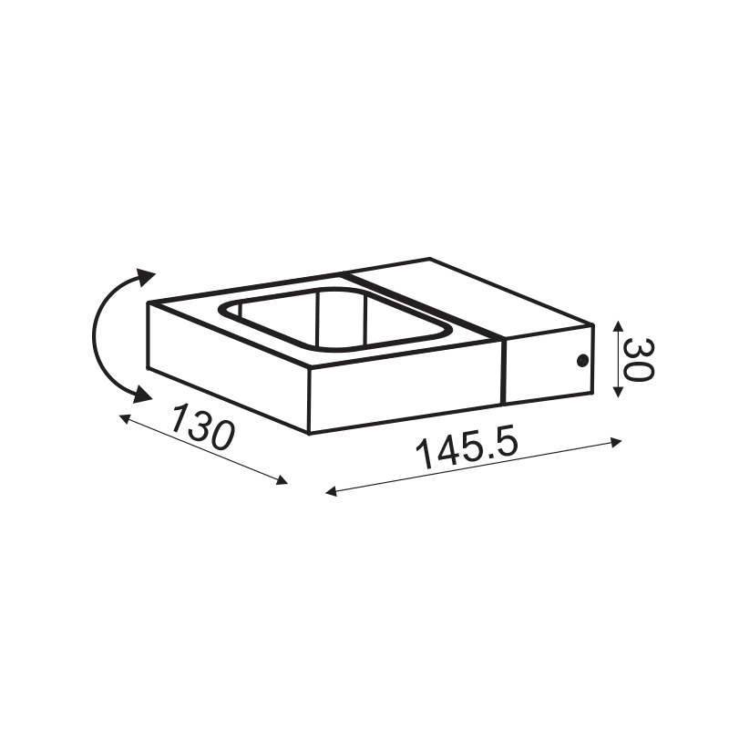ΕΠΙΤΟΙΧΟ Φ/Σ LED 6W 3000K ΑΛΟΥΜΙΝΙΟ ΛΕΥΚΟ 14,5X13X3CM - ledmania.gr