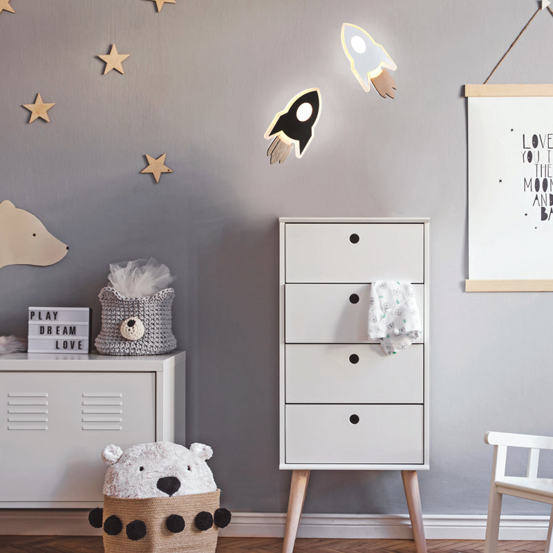 ΕΠΙΤΟΙΧΟ Φ/Σ LED 5.5W 3000K 385LM NASA ΜΑΥΡΟ MDF 24X13X3.8CM - ledmania.gr