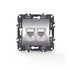 PRIME ΠΡΙΖΑ ΔΙΚΤΥΟΥ 2xRJ45 CAT6 UTP IP20 MAT ΑΛΟΥΜΙΝΙΟ - ledmania.gr