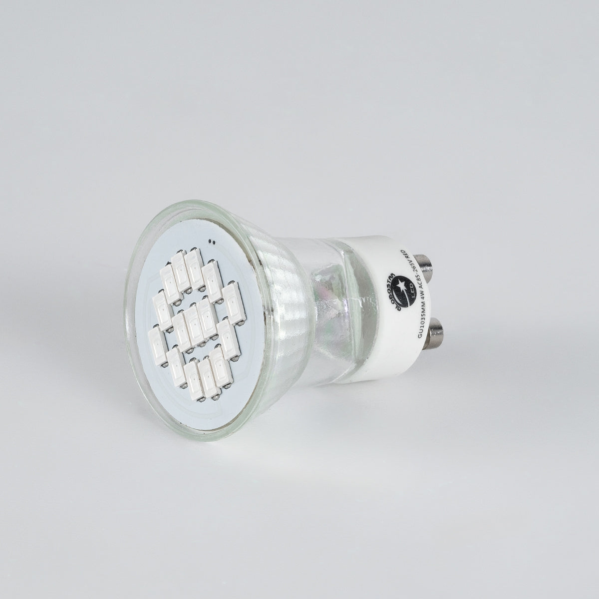 GloboStar® 76009 Σποτ LED GU10 MR11 4W 300lm 120° AC 85-265V με Λευκό Γαλακτερό Γυαλί Κόκκινο - 2 Χρόνια Εγγύηση - ledmania.gr