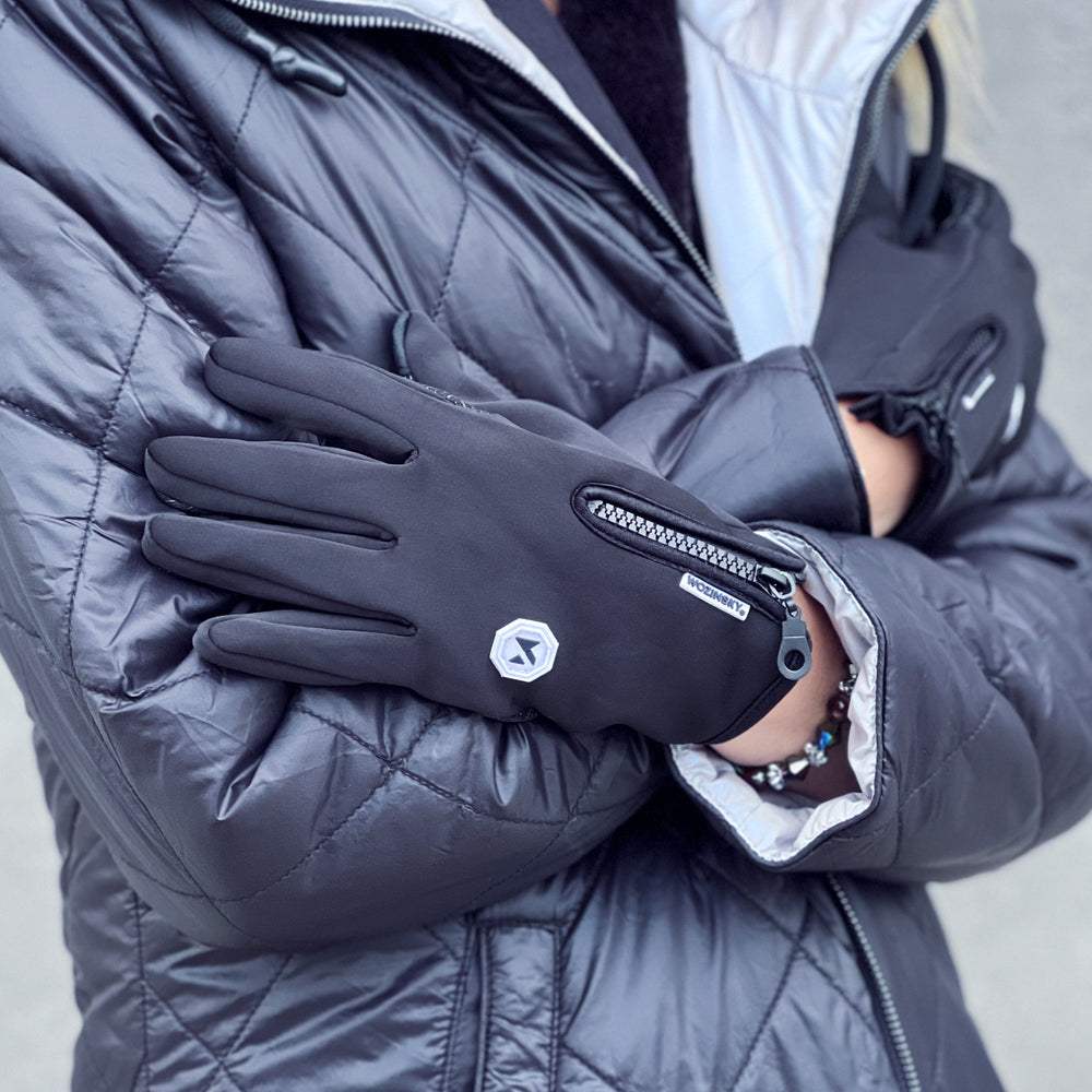 WOZINSKY UNIVERSAL SPORT WATERPROOF WINTER GLOVES - TOUCH SCREEN COMPATIBLE BLACK WTG1BK - ledmania.gr