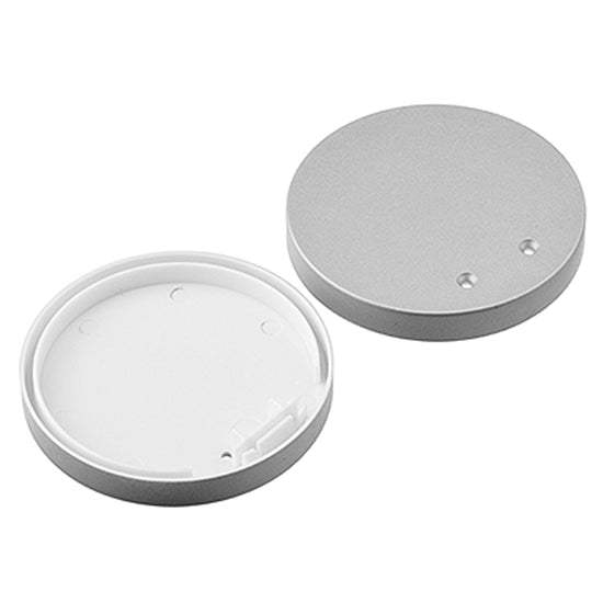 SET OF SILVER PLASTIC END CAPS FOR PROFILE P66, 2 PCS WITHOUT HOLE - ledmania.gr