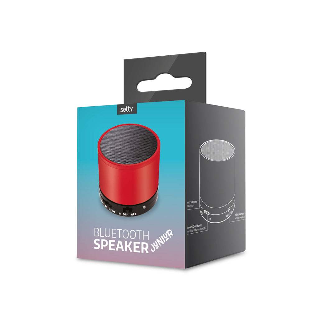 SETTY JUNIOR BLUETOOTH SPEAKER RED - ledmania.gr