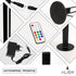 GloboStar® ALIEN-DIVA-BLACK-50-11 ALIEN Design DIVA Μοντέρνο Minimal Nordic Μεταλλικό Φωτιστικό Επιτραπέζιο - Πορτατίφ - Λαμπατέρ Μαύρο LED 10W 1500lm με Ασύρματο Χειριστήριο RF & Dimmer IP20 Πολύχρωμο RGBW Ψηφιακή με Τρεχούμενα Εφέ  Μ3 x Π1.6 x Υ50cm - ledmania.gr