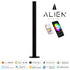 GloboStar® ALIEN-DIVA-BLACK-50-12 ALIEN Design DIVA Μοντέρνο Minimal Nordic Μεταλλικό Φωτιστικό Επιτραπέζιο - Πορτατίφ - Λαμπατέρ Μαύρο LED 10W 1500lm με Ασύρματο Χειριστήριο RF & Dimmer IP20 Πολύχρωμο RGBW + WW Smart Home Wi-Fi Μ3 x Π1.6 x Υ50cm - ledmania.gr