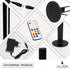GloboStar® ALIEN-DIVA-BLACK-50-12 ALIEN Design DIVA Μοντέρνο Minimal Nordic Μεταλλικό Φωτιστικό Επιτραπέζιο - Πορτατίφ - Λαμπατέρ Μαύρο LED 10W 1500lm με Ασύρματο Χειριστήριο RF & Dimmer IP20 Πολύχρωμο RGBW + WW Smart Home Wi-Fi Μ3 x Π1.6 x Υ50cm - ledmania.gr