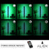 GloboStar® ALIEN-DIVA-BLACK-50-5 ALIEN Design DIVA Μοντέρνο Minimal Nordic Μεταλλικό Φωτιστικό Επιτραπέζιο - Πορτατίφ - Λαμπατέρ Μαύρο LED 8W 800lm με Ασύρματο Χειριστήριο RF & Dimmer IP20 Πράσινο Μ3 x Π1.6 x Υ50cm - ledmania.gr