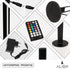 GloboStar® ALIEN-DIVA-BLACK-50-8 ALIEN Design DIVA Μοντέρνο Minimal Nordic Μεταλλικό Φωτιστικό Επιτραπέζιο - Πορτατίφ - Λαμπατέρ Μαύρο LED 8W 800lm με Ασύρματο Χειριστήριο RF & Dimmer IP20 Πολύχρωμο RGB Μ3 x Π1.6 x Υ50cm - ledmania.gr