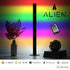 GloboStar® ALIEN-DIVA-BLACK-50-9 ALIEN Design DIVA Μοντέρνο Minimal Nordic Μεταλλικό Φωτιστικό Επιτραπέζιο - Πορτατίφ - Λαμπατέρ Μαύρο LED 10W 1500lm με Ασύρματο Χειριστήριο RF & Dimmer IP20 Πολύχρωμο + CCT - RGBW + WW Μ3 x Π1.6 x Υ50cm - ledmania.gr