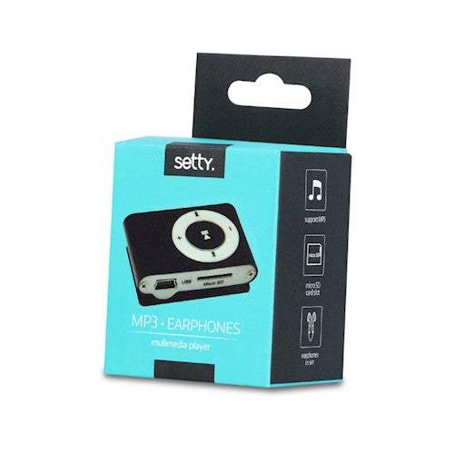 MP3 + earphones SETTY black - ledmania.gr