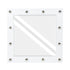 GloboStar® MAKEUP MIRROR-80x80-4 Μοντέρνος Καθρέπτης Μακιγιάζ με Πλαίσιο Φυσικού Ξύλου με Διακόπτη On/Off 12 x E27 AC220-240V - Μ80 x Π7 x Υ80cm - Λευκή Λάκα - ledmania.gr