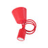 GloboStar® CABLITO 61551 Μοντέρνο Κρεμαστό Φωτιστικό Οροφής Μονόφωτο 1 x E27 Κόκκινο Σιλικόνης Ανάρτηση με Υφασμάτινο Καλώδιο Φ4 x Υ110cm - ledmania.gr