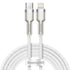 BASEUS CABLE CAFULE METAL USB-C - LIGHTNING 20W 2M WHITE - ledmania.gr