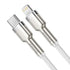 BASEUS CABLE CAFULE METAL USB-C - LIGHTNING 20W 2M WHITE - ledmania.gr