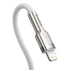 BASEUS CABLE CAFULE METAL USB-C - LIGHTNING 20W 2M WHITE - ledmania.gr