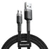 BASEUS CABLE CAFULE MICRO 2,4A 3M GRAY-BLACK CAMKLF-B91 - ledmania.gr