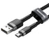 BASEUS CABLE CAFULE MICRO 2,4A 3M GRAY-BLACK CAMKLF-B91 - ledmania.gr
