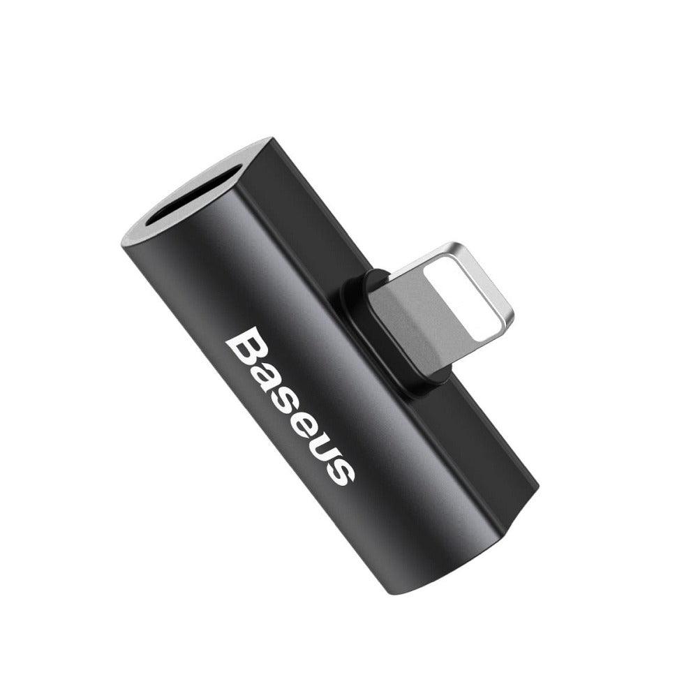BASEUS CAL46-01 ADAPTER HF FOR iPHONE LIGHTNING 8-pin TO 2x LIGHTNING BLACK - ledmania.gr