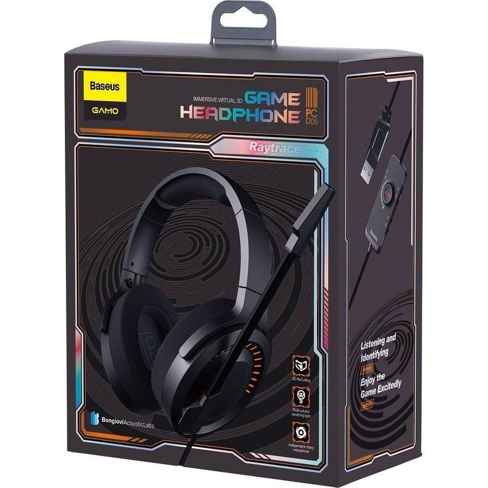 BASEUS GAMO IMMERSIVE VIRTUAL 3D GAME HEADPHONE BLACK NGD05-01 - ledmania.gr