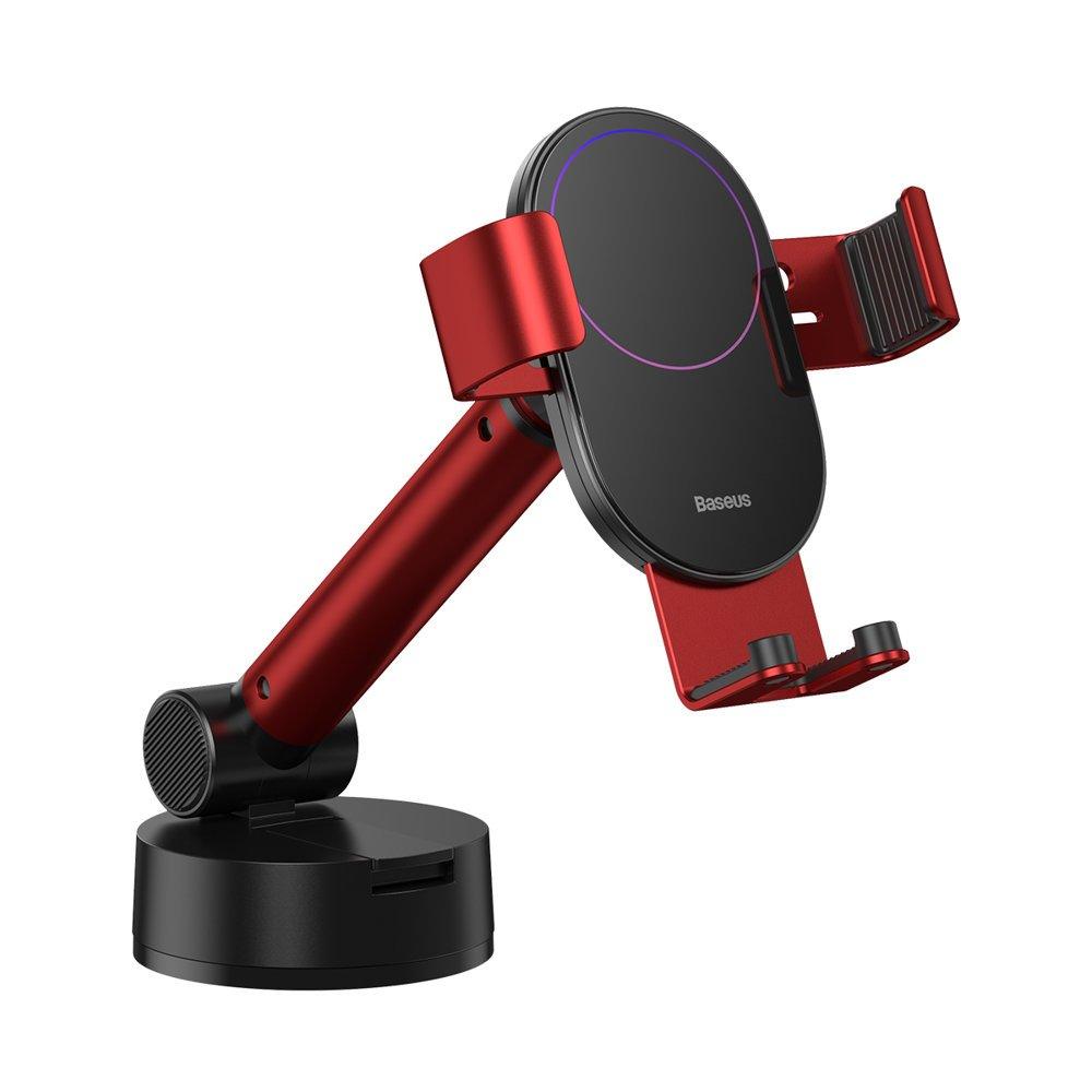 BASEUS GRAVITY CAR HOLDER SIMPLISM WINDSHIELD OR DASHBOAD MOUNT (SUYL-JY09) RED - ledmania.gr