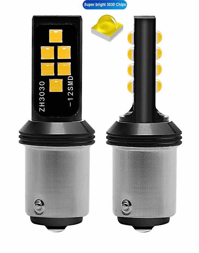 BAU15S-12-24vDc Canbus Λάμπες led Αυτοκινήτου 12smd 3030 Νεας Γενιας-1000lm-Ψυχρο Λευκο1τεμ. - ledmania.gr