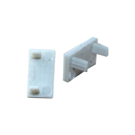 PLASTIC CAPS FOR PROFILE ULTRA MINI P0/P0A - SET 2PCS, 1 WITH HOLE, 1 WITHOUT - ledmania.gr