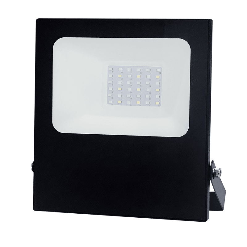 BLACK LED SMD FLOOD LUMINAIRE IP66 30W RGBW 230V - ledmania.gr