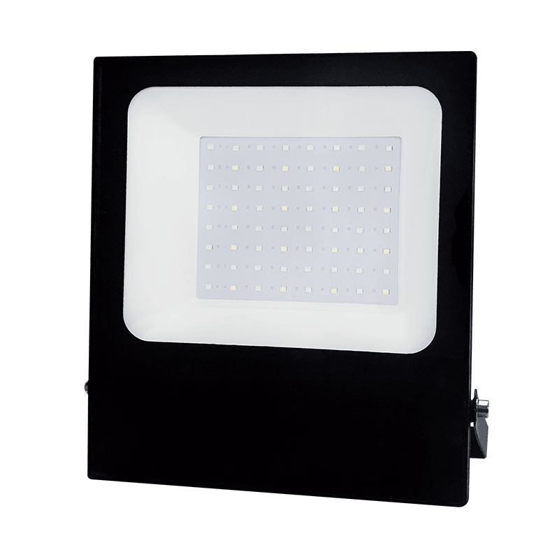 BLACK LED SMD FLOOD LUMINAIRE IP66 50W RGBW 230V - ledmania.gr