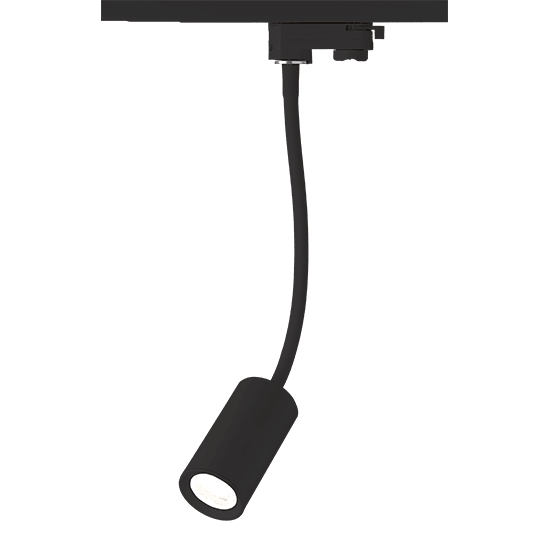 BLACK LED TRACK LIGHT 10W 3000K 2WIRES 38° 850LM 230V Ra80 - ledmania.gr