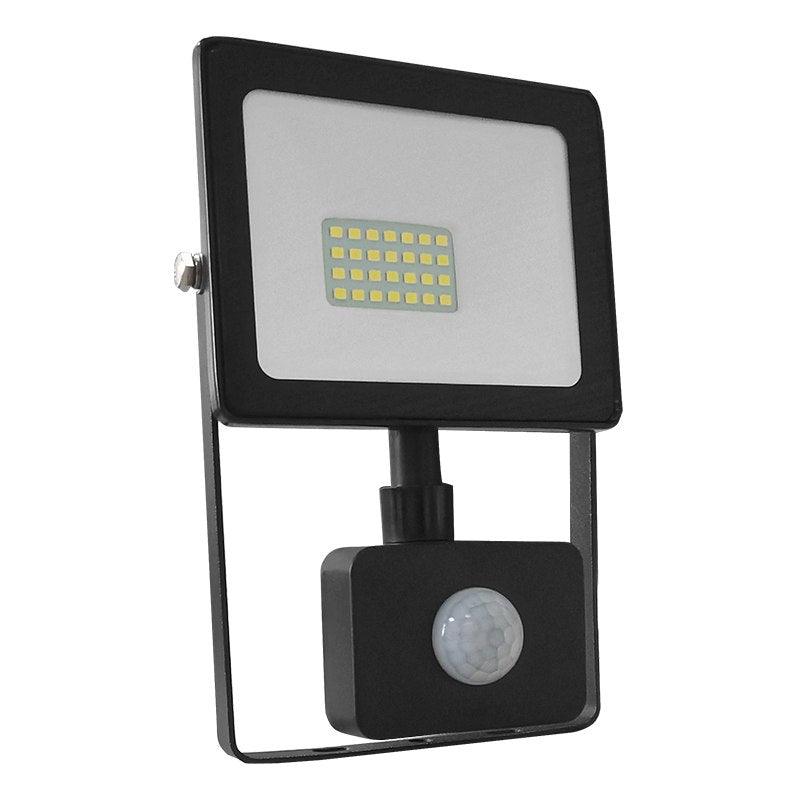 BLACK SENSOR LED SMD FLOOD LUMINAIRE IP66 20W 3000K 1600Lm 230V RA80 - ledmania.gr