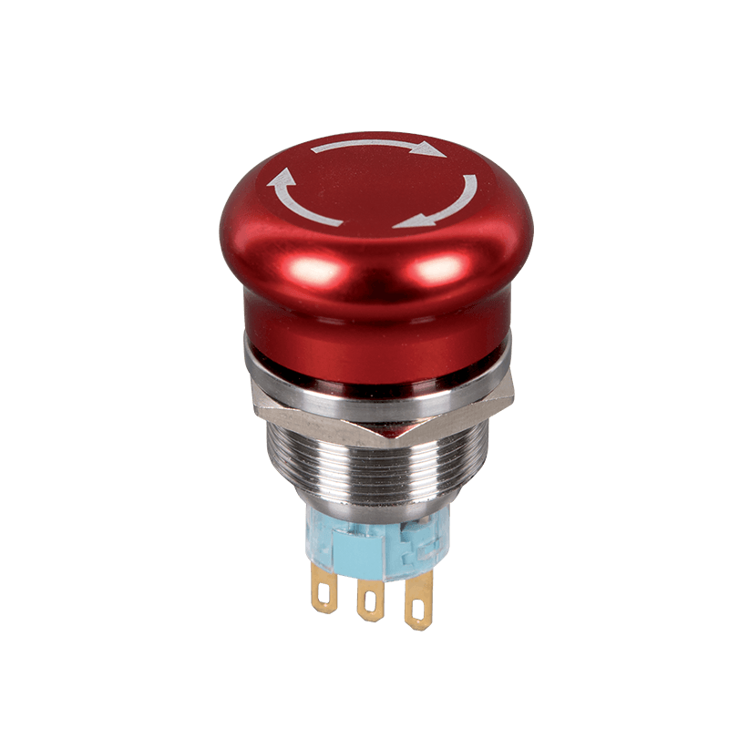BUTTON MUSHROOM TYPE EL-2211T 1NO+1NC IP65 RED - ledmania.gr