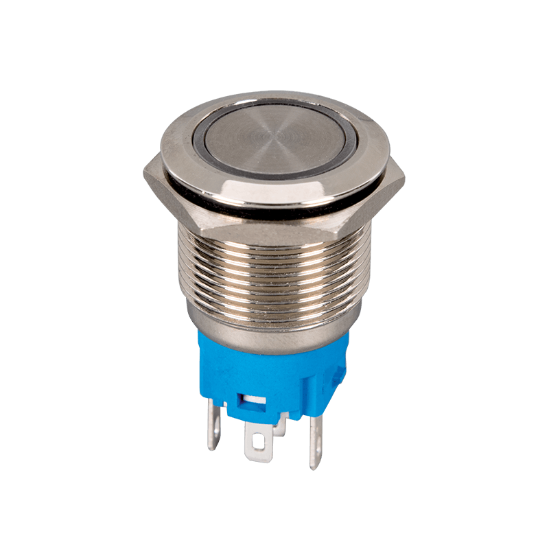 BUTTON WITH LED IND-LATCH.2211DZR NO+NC IP65 GREEN - ledmania.gr