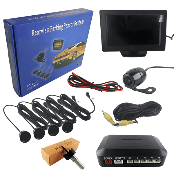 Kit Αισθητήρα Παρκαρίσματος με 4 Αισθητήρες Camera και Οθόνη GloboStar 77348 - ledmania.gr