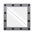 GloboStar® MAKEUP MIRROR-80x80-6 Μοντέρνος Καθρέπτης Μακιγιάζ με Πλαίσιο Φυσικού Ξύλου με Διακόπτη On/Off 12 x E27 AC220-240V - Μ80 x Π7 x Υ80cm - Γκρι Ανθρακί - ledmania.gr