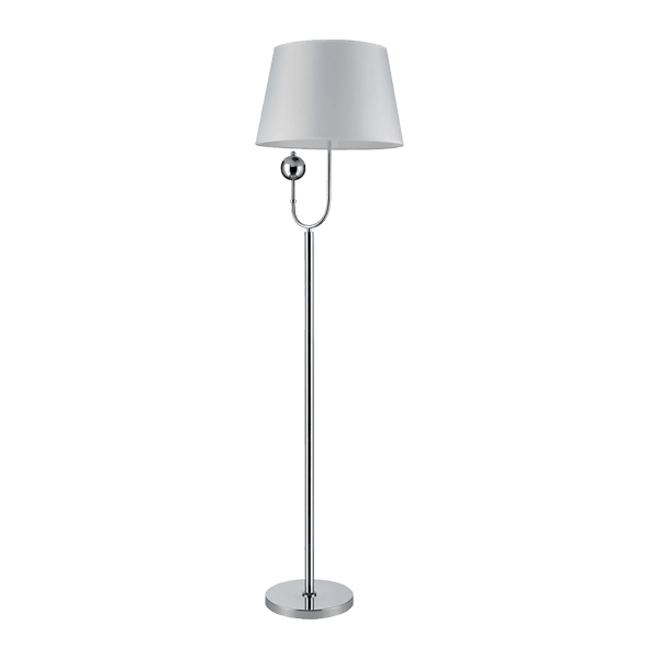 CARMEN FLOOR LAMP 1xE27 WHITE/CHROME - ledmania.gr