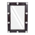 GloboStar® MAKEUP MIRROR-60x90-2 Μοντέρνος Καθρέπτης Μακιγιάζ με Πλαίσιο Φυσικού Ξύλου με Διακόπτη On/Off 10 x E27 AC220-240V - Μ60 x Π7 x Υ90cm - Καφέ Wenge - ledmania.gr