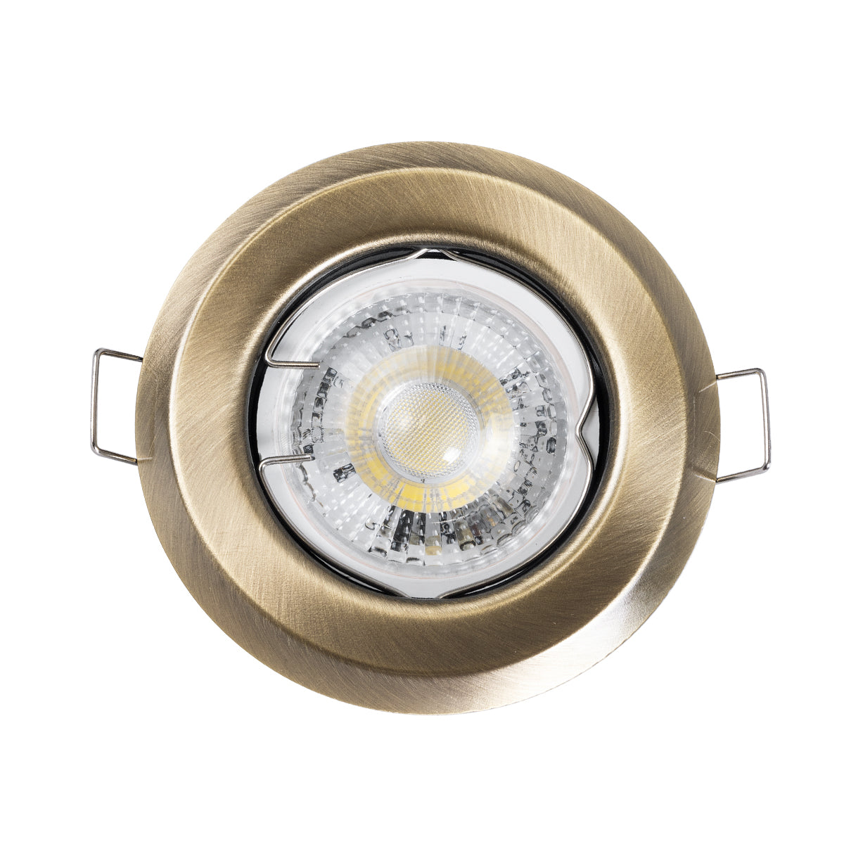 GloboStar® DELTA 77813 Χωνευτό Στρόγγυλο Σποτ Οροφής για Λάμπα MR16 με Βάση GU5.3 ή GU10 - IP20 - Μεταλλικό - Φ83 x Υ31mm - Μπρούτζινο - 5 Χρόνια Εγγύηση - ledmania.gr