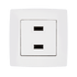 CITY ΔΙΠΛΗ ΠΡΙΖΑ USB ΛΕΥΚΟ ΜΕΤΑΛΛΙΖΕ - ledmania.gr