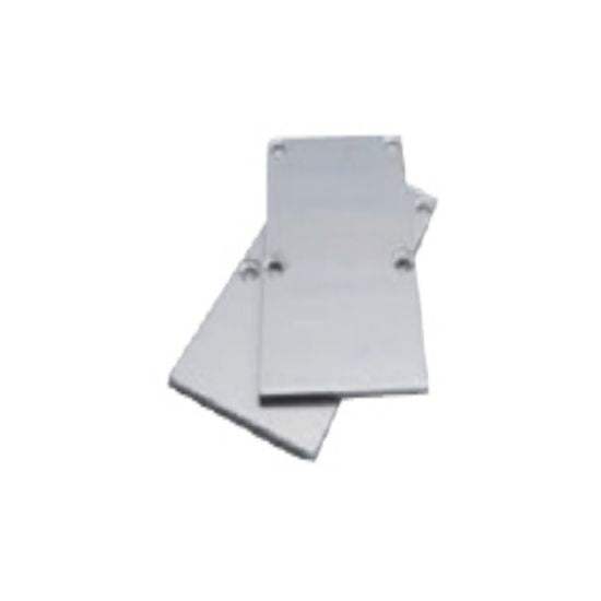 METAL CAPS FOR PROFILE INTERN P52/P52A - SET 2PCS WITHOUT HOLE - ledmania.gr
