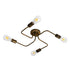 GloboStar® LIBERTA 00839 Μοντέρνο Φωτιστικό Οροφής Πολύφωτο Χάλκινο Σκουριά Μ44.5 x Π44.5 x Υ12cm - ledmania.gr