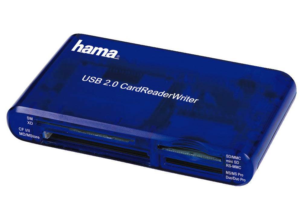 HAMA 55348 CARD READER/WRITER 35IN1 USB2.0 BLUE - ledmania.gr
