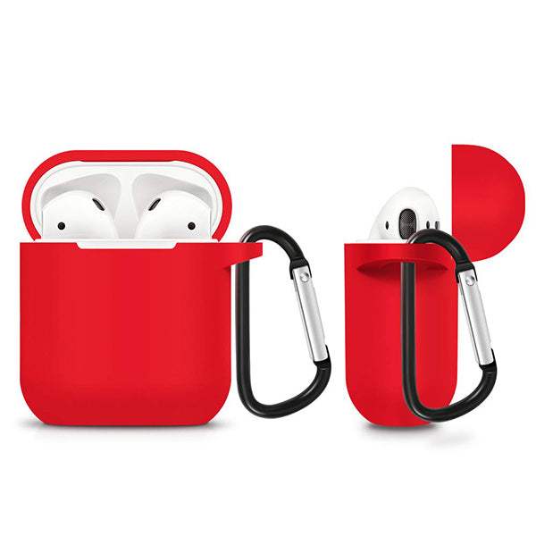 SILICONE CASE FOR AIRPODS TYPE 1 RED - ledmania.gr