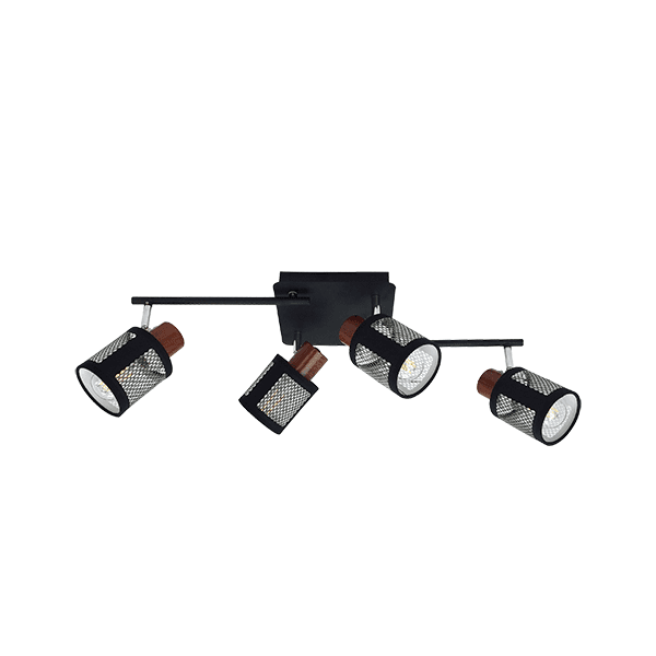 DELIA SPOT 4XE27 BLACK-tem.1 - ledmania.gr