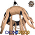 GloboStar® RUNNER 01115 Vintage Industrial Κρεμαστό Φωτιστικό Οροφής Πολύφωτο Μαύρο με Μπεζ Σχοινί Φ45 x Y60cm - ledmania.gr