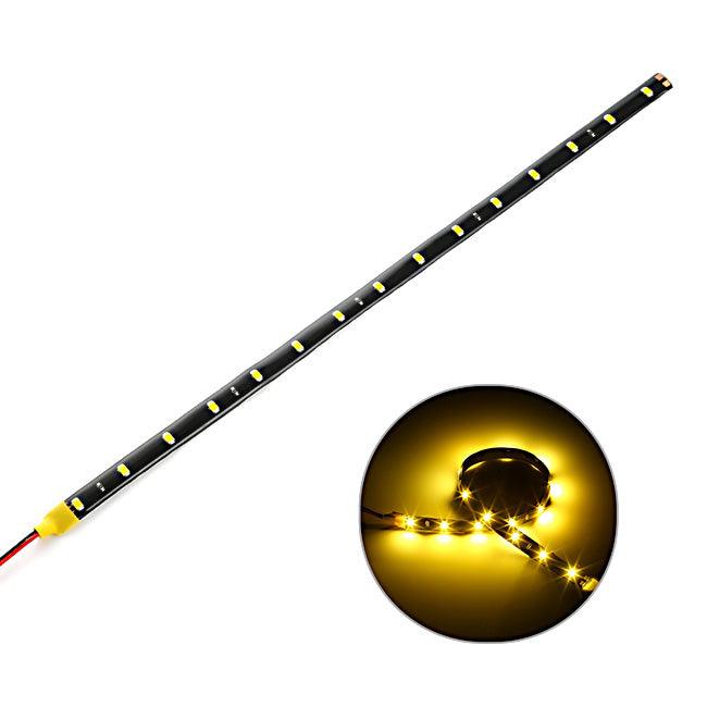 DRL 30cm Ταινία Led Αυτοκινητου Εύκαμτη 15SMD-Αδιάβροχο LED διακοσμητικό αυτοκίνητου 12V Κιτρινη - ledmania.gr