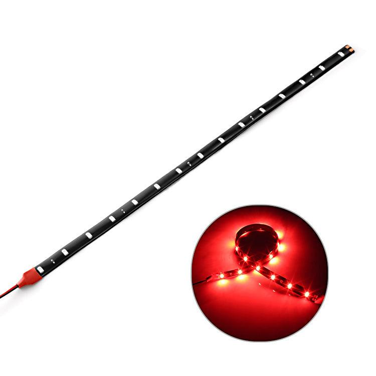 DRL 30cm Ταινία Led Αυτοκινητου Εύκαμτη 15SMD-Αδιάβροχο LED διακοσμητικό αυτοκίνητου 12V Κόκκινη-1τεμ. - ledmania.gr
