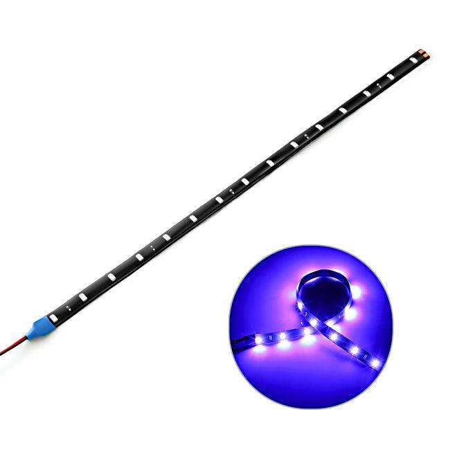 DRL 30cm Ταινία Led Αυτοκινητου Εύκαμτη 15SMD-Αδιάβροχο LED διακοσμητικό αυτοκίνητου 12V Μπλε - ledmania.gr