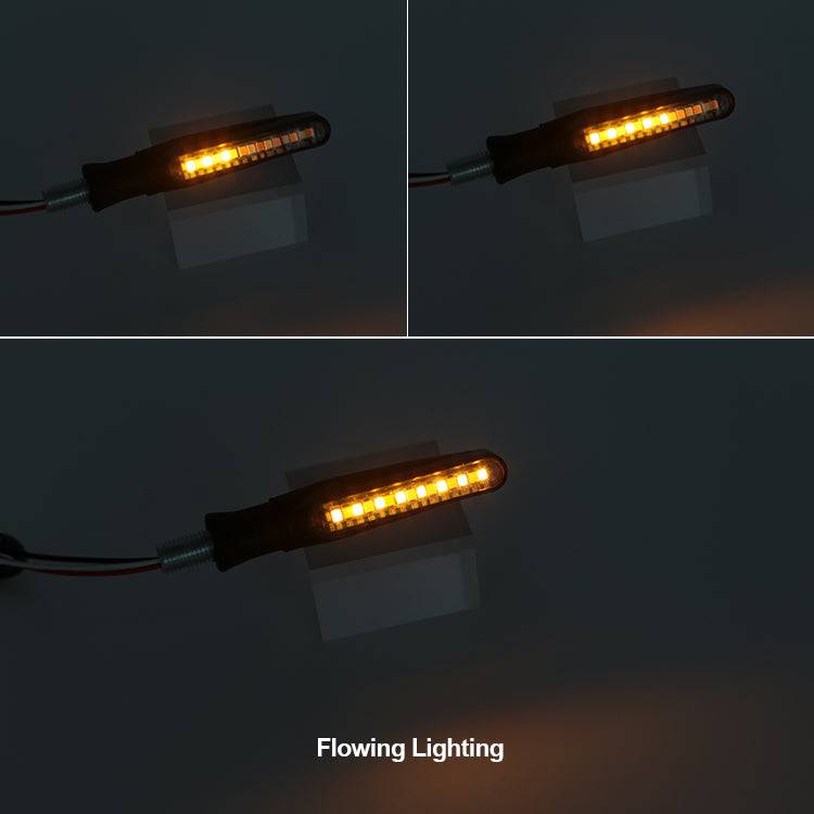 DRL Φώτα φλας μοτοσικλέτας 10w που ρέουν led με φως φρένων μοτοσικλέτας drl-Κιτρινο Ασπρο-12vdc-Σετ 2τεμ. - ledmania.gr