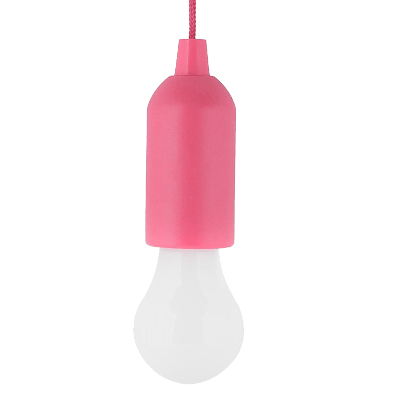 E-6621 BULB SHAPE PULL LIGHT 1W PINK - ledmania.gr